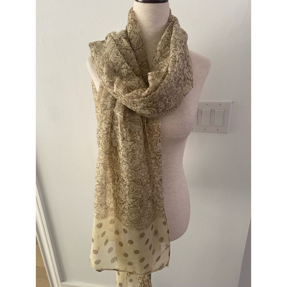 Brown paisley scarf 